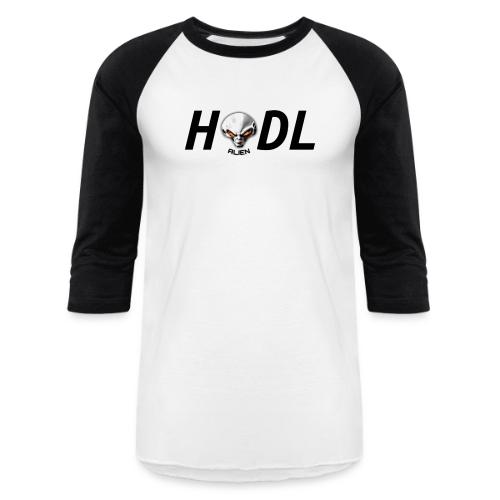 HODL Pulse Chain Alien white word - Unisex Baseball T-Shirt