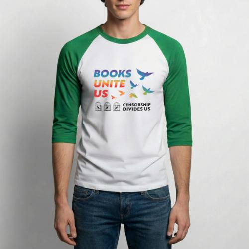 Books Unite Us - Unisex Baseball T-Shirt