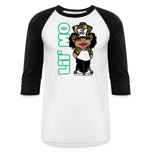 Camo Lil Mo' - Unisex Baseball T-Shirt