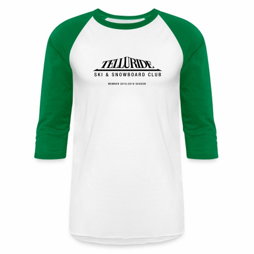 mountain logo black outlined member - Unisex Baseball T-Shirt