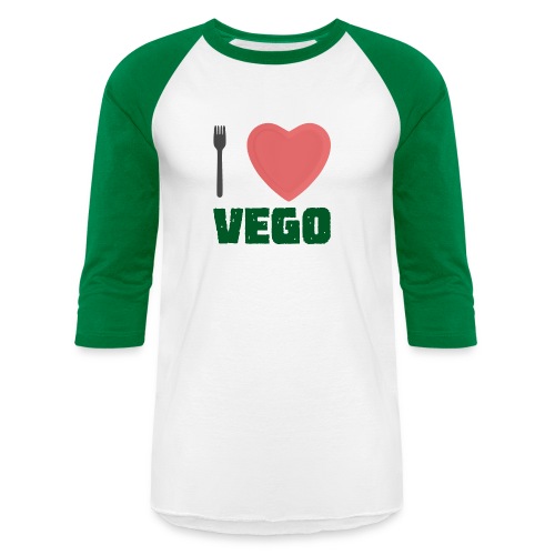 I love Vego - Clothes for vegetarians - Unisex Baseball T-Shirt
