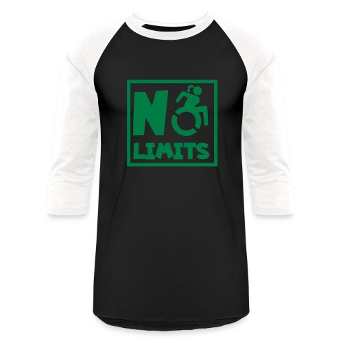 No limits for this female wheelchair user - Unisex Baseball T-Shirt