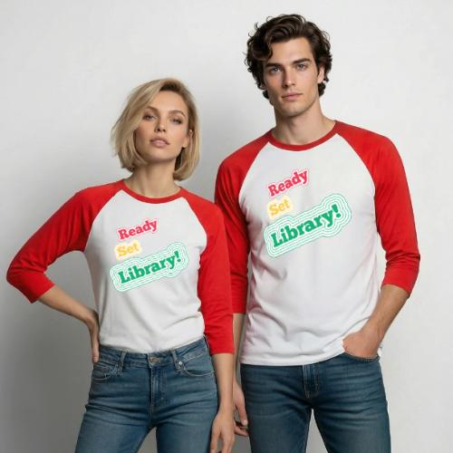 Ready Set Library! - Unisex Baseball T-Shirt