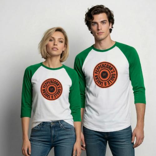 Invert Circle Logo - Unisex Baseball T-Shirt