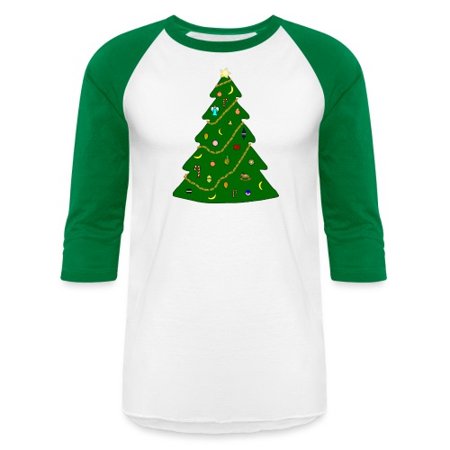 Christmas Tree For Monkey - Unisex Baseball T-Shirt