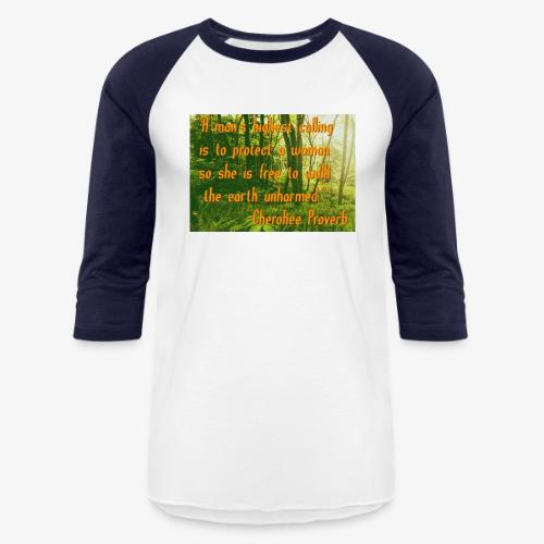 Cherokee Man - Unisex Baseball T-Shirt