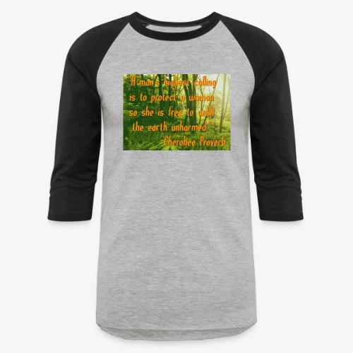 Cherokee Man - Unisex Baseball T-Shirt