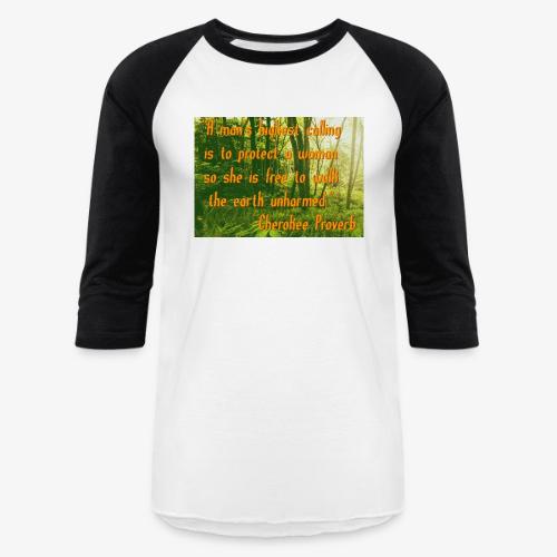 Cherokee Man - Unisex Baseball T-Shirt