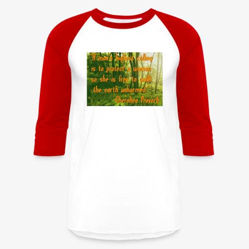 Cherokee Man - Unisex Baseball T-Shirt