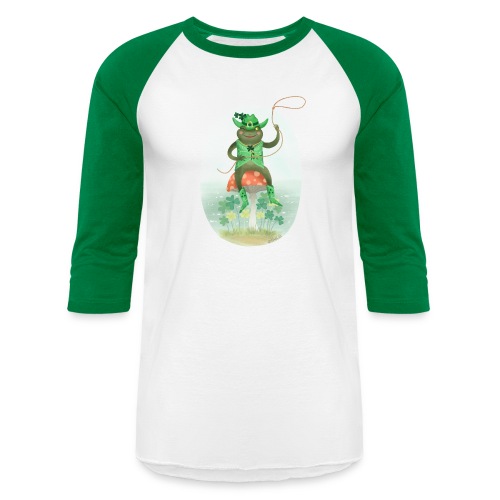 Cowboy Leprechaun Bullfrog - Unisex Baseball T-Shirt