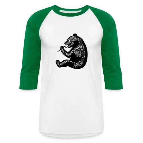 Skeleton Panda - Unisex Baseball T-Shirt