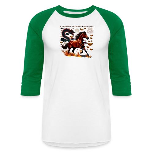 Year of the Horse Victory T Shirt, Lunar New Year - Unisex Baseball T-Shirt