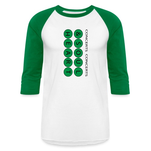 Heart & Soul Concerts text design - Mother Earth - Unisex Baseball T-Shirt