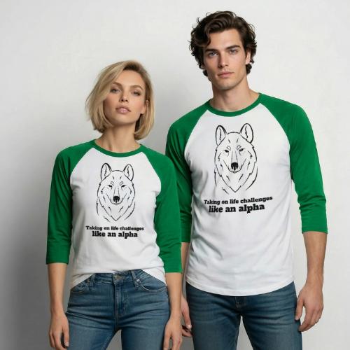 Taking On Life Challenges Like An Alpha - Unisex Baseball T-Shirt