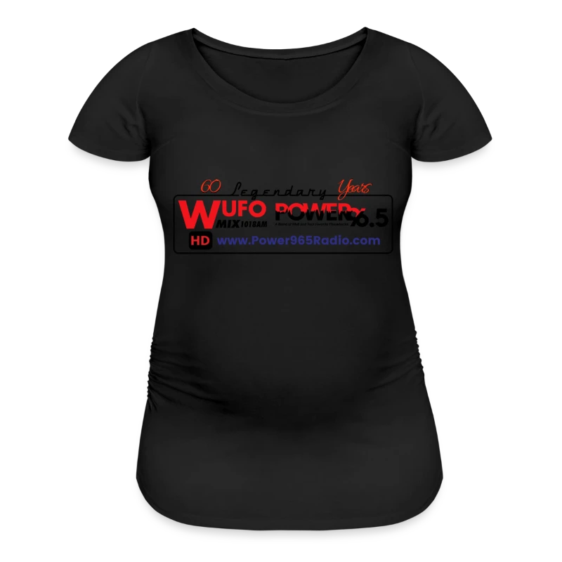 60 Year Anniversary Power 96.5 Radio - Women's Maternity T-Shirt