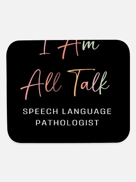 SLP Speech Therapist - Mouse pad Horizontal - white - Front