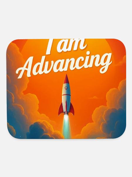 J’avance Rocket Sunrise - Tapis de souris - blanc - Devant