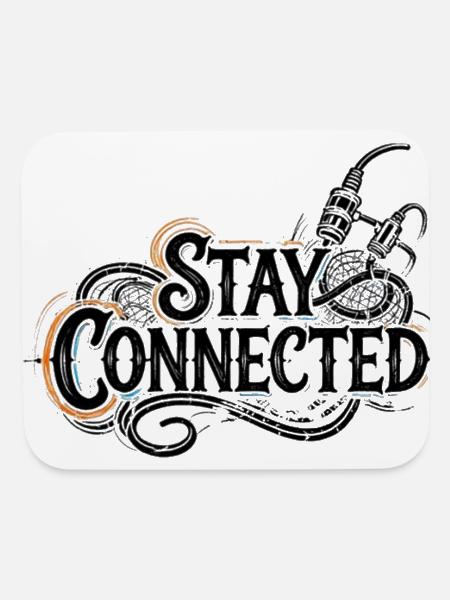 Stay Connected - Mouse pad Horizontal - white - Front