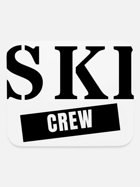 Ski Crew - Matching Group Team Squad Member Outfit - Mouse pad Horizontal - white - Front