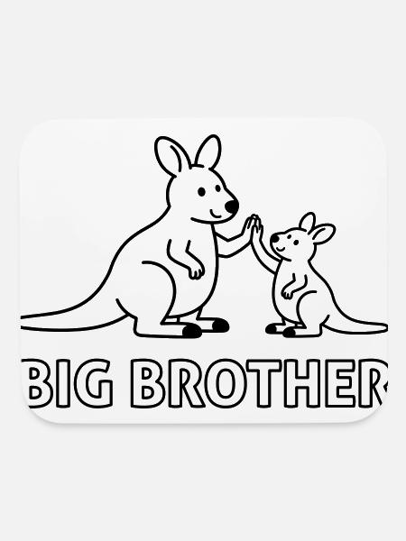 big brother - Mouse pad Horizontal - white