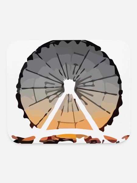 Retro ferris wheel festival folk festival - Mouse pad Horizontal - white - Front