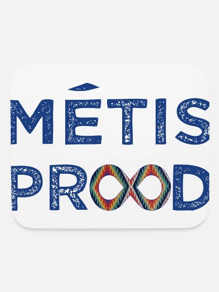 metis proud, Metis Nation, METIS flag - Mouse pad Horizontal - white - Front