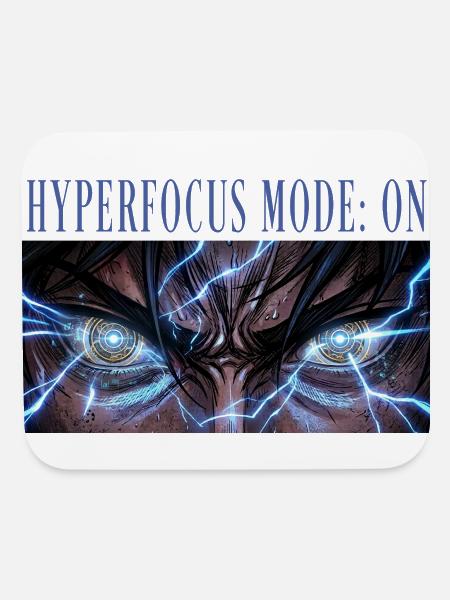 Hyperfocus Mode On Anime Focus Deep Concentration - Mouse pad Horizontal - white - Front