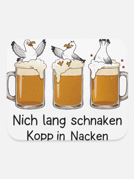 Not Long Schnaken Kopp In Neck Beer Seagulls - Mouse pad Horizontal - white - Front