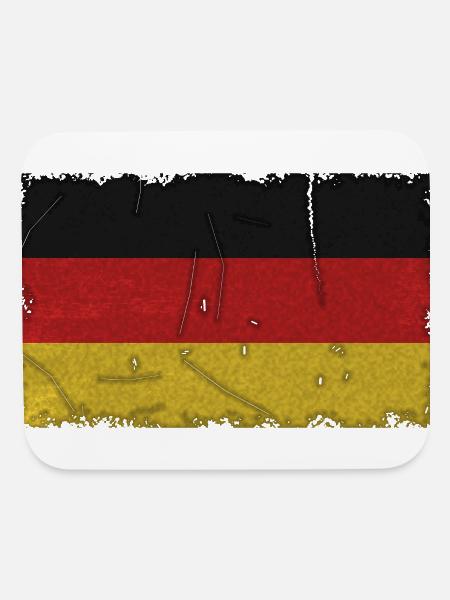 Grunge German Flag Distressed - Mouse pad Horizontal - white - Front