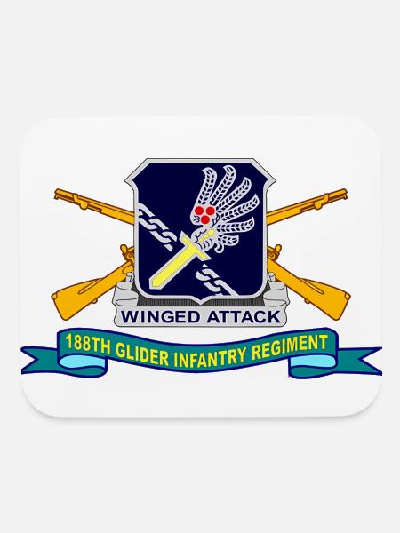 Winged Attack Crest Emblem - Mouse pad Horizontal - white - Front