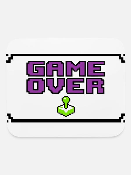 Game Over Pixel Frame - Mouse pad Horizontal - white - Front