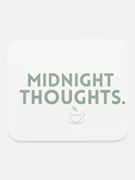 Midnight Thoughts — Coffee & Calm - Mouse pad Horizontal - white