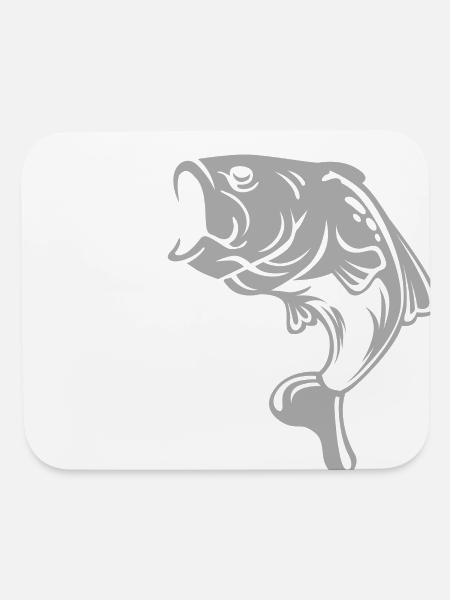 Bite Me Fish - Angler Fisherman Fishing Humor Gift - Mouse pad Horizontal - white - Front