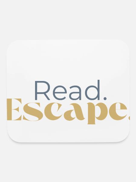Sip. Read. Escape. - Mouse pad Horizontal - white - Front