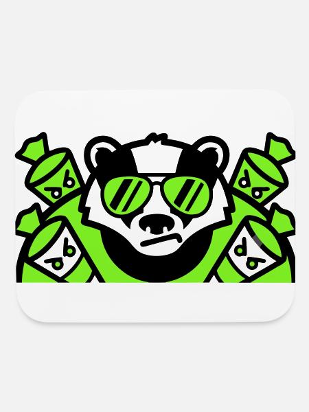 Badger Candy Cones Crest - Mouse pad Horizontal - white - Front