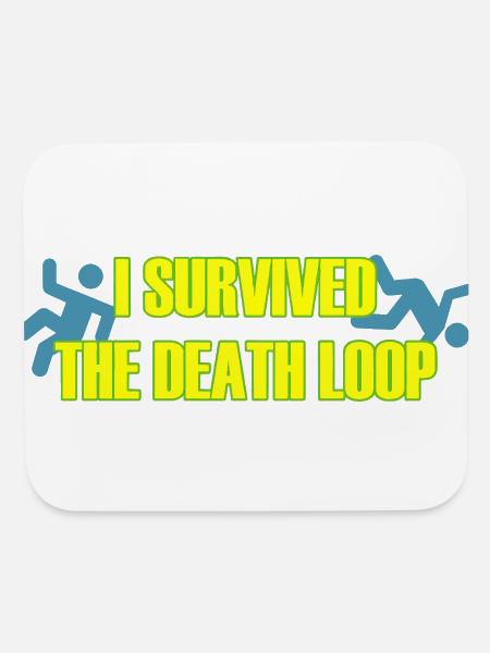 I Survived the Death Loop – Funny Gamer & Programm - Mouse pad Horizontal - white - Front