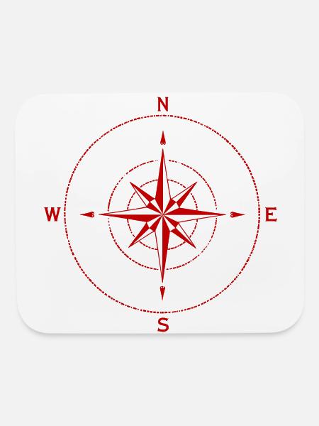 Find Your True North Compass Compass Rose Symbol - Mouse pad Horizontal - white - Front