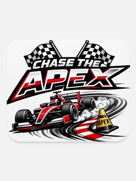 Chase the Apex Racing Graphic - Mouse pad Horizontal - white - Front