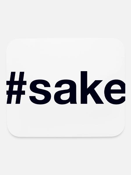 Sake Hashtag - Mouse pad Horizontal - white - Front