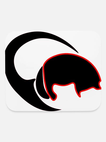Scarlet Beetle of the Unknown – Abstract Symbol - Mouse pad Horizontal - white - Front