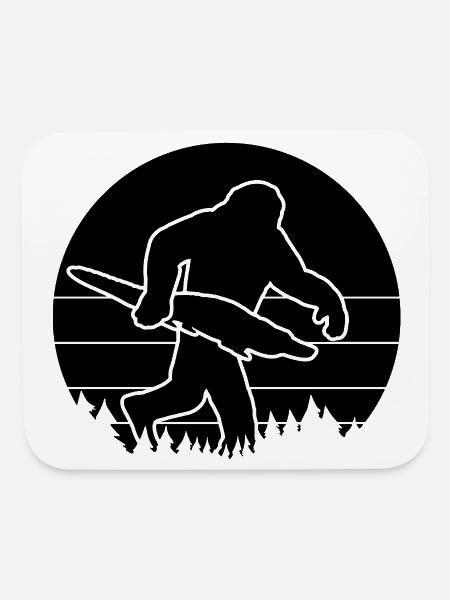 Bigfoot Carrying Alligator - Mouse pad Horizontal - white - Front