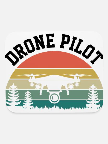 Drone Pilot - Mouse pad Horizontal - white - Front