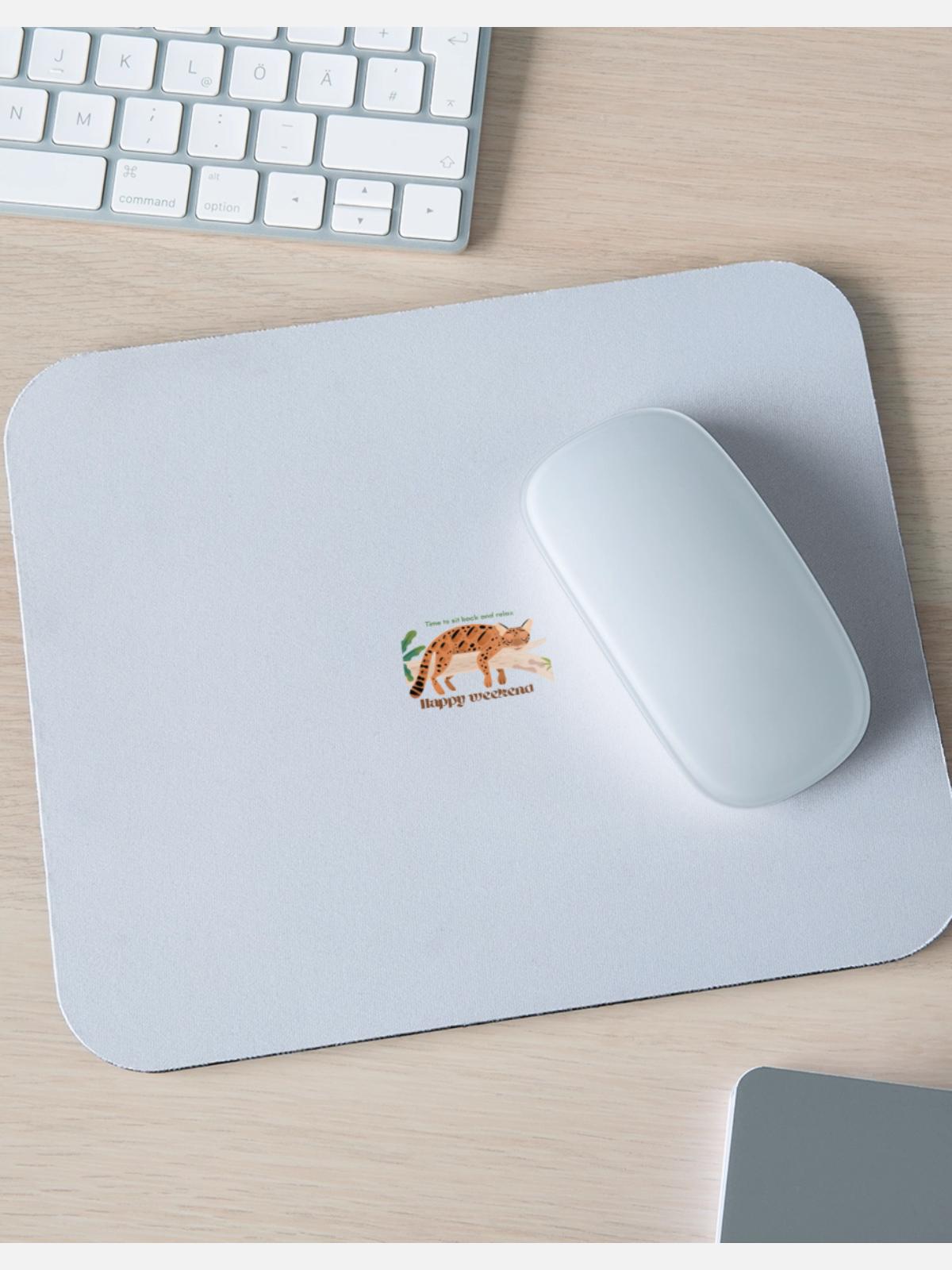 Happy weekend - Mouse pad Horizontal - white - Front