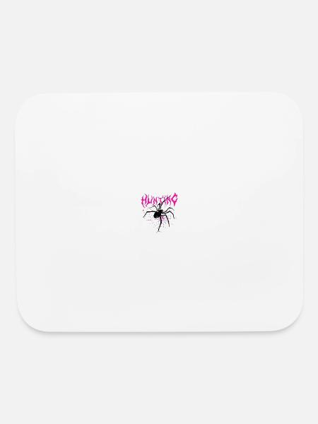 Neon Spider on Pink Web - Mouse pad Horizontal - white - Front