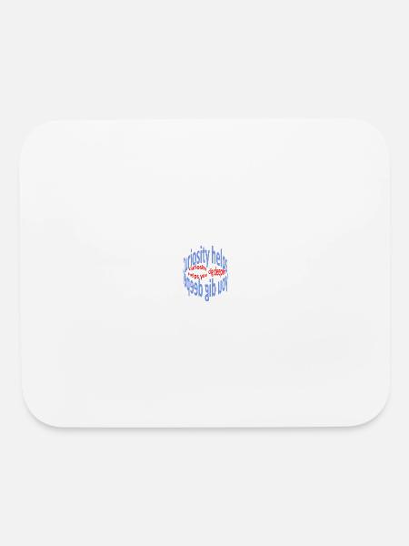 Curiosity Word Cloud Tee - Mouse pad Horizontal - white