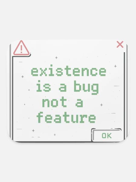 Nothing Matters Nihilism Absurdist Humor - Mouse pad Horizontal - white - Front
