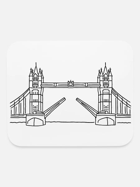 London Tower Bridge - Mouse pad Horizontal - white - Front
