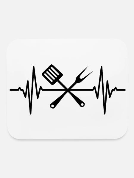 Slotted Spoon Heartbeat - Mouse pad Horizontal - white - Front