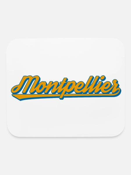Montpellier Retro Script City Design - Mouse pad Horizontal - white - Front