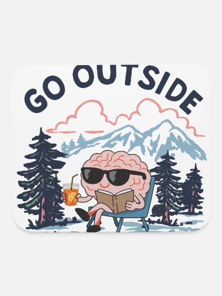 Camping Scouts Mountain Hiking Forest Campers - Mouse pad Horizontal - white - Front